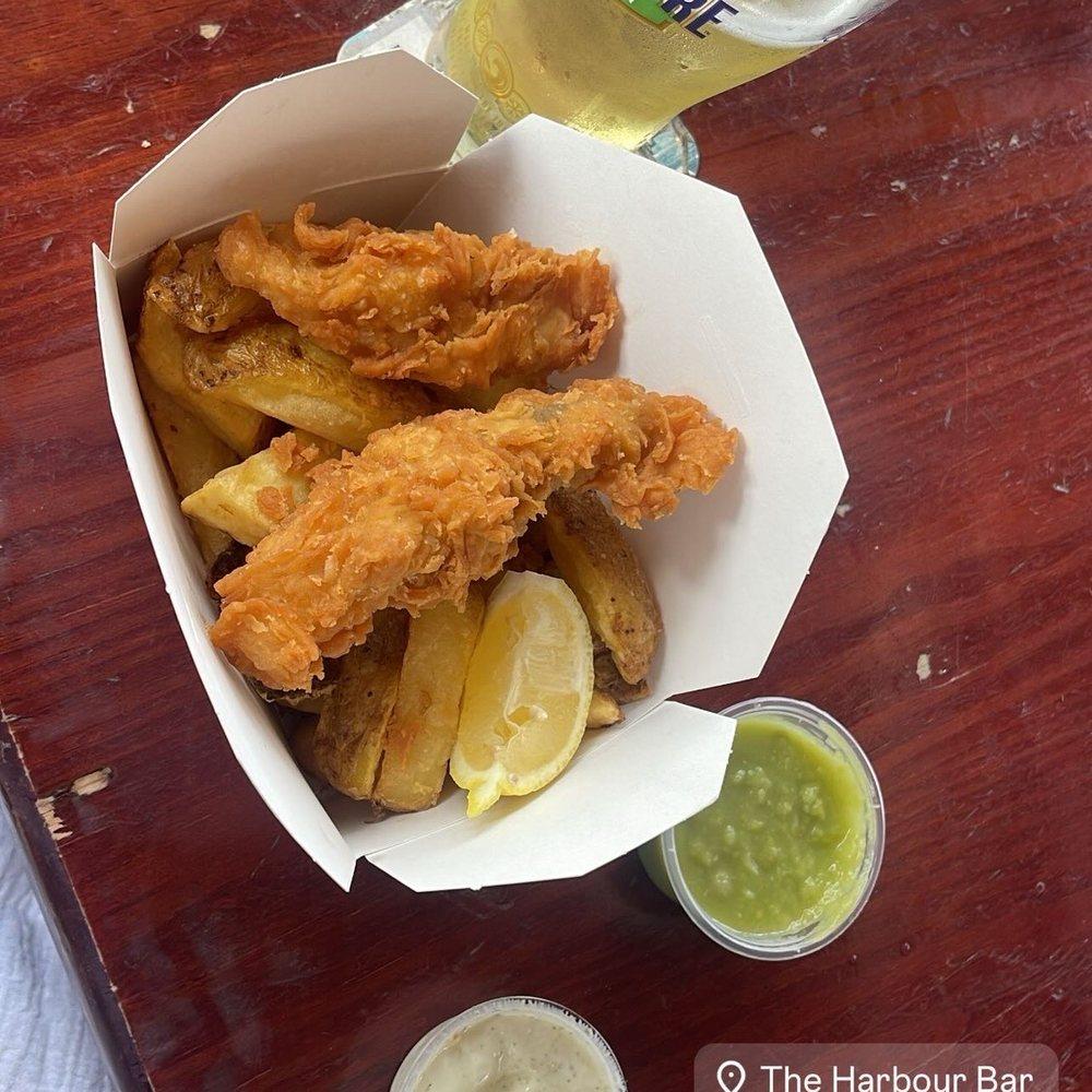 Fish and chips by Coliemore Harbour