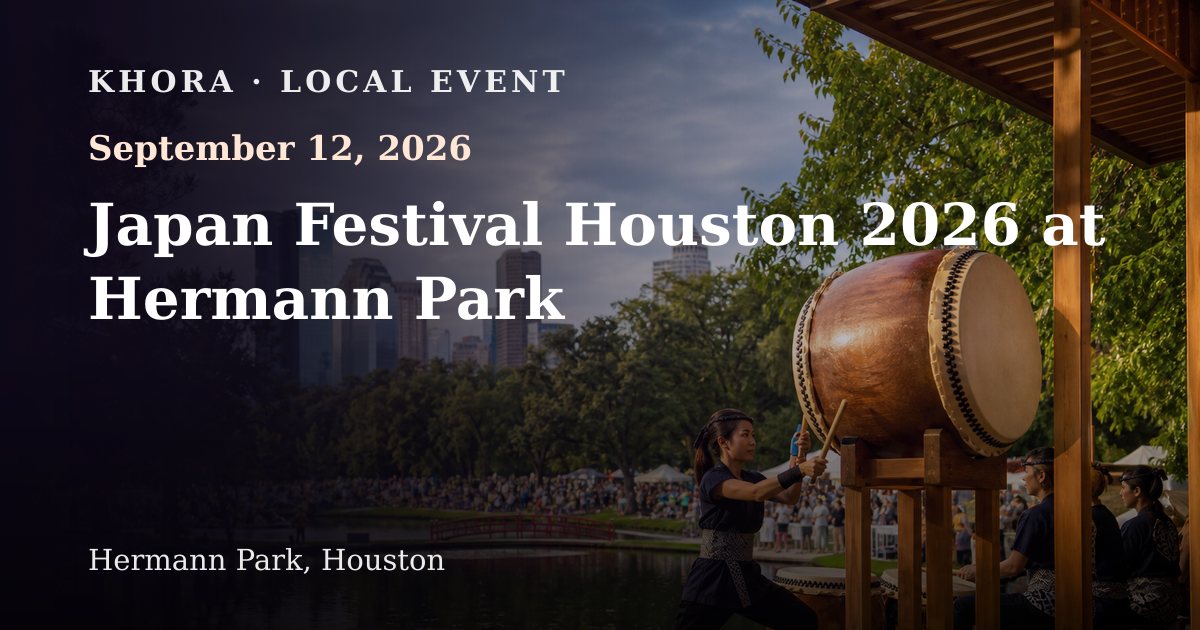 Japan Festival Houston 2026 at Hermann Park — September 12, 2026 — Hermann Park, Houston