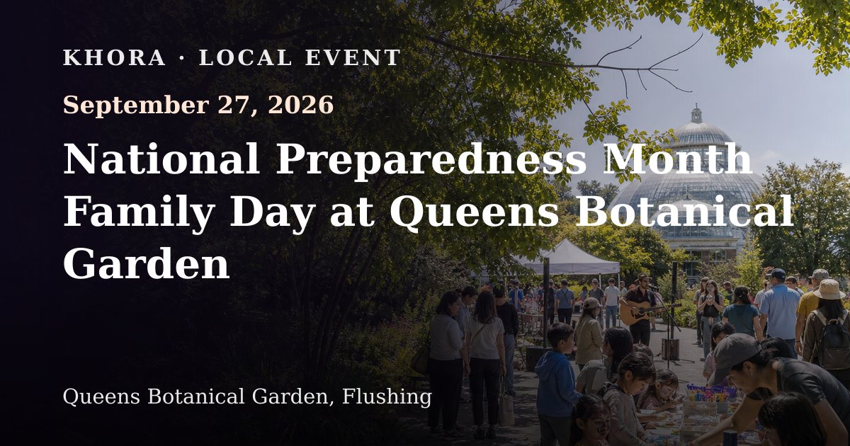 National Preparedness Month Family Day at Queens Botanical Garden — September 27, 2026 — Queens Botanical Garden, Flushing