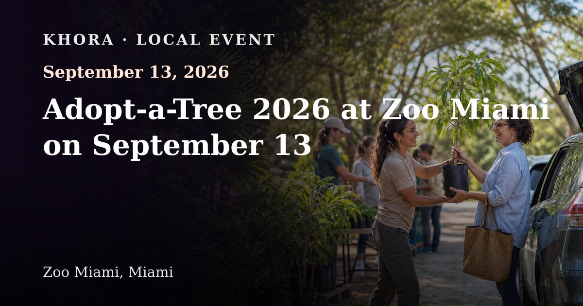 Adopt-a-Tree 2026 at Zoo Miami on September 13 — September 13, 2026 — Zoo Miami, Miami