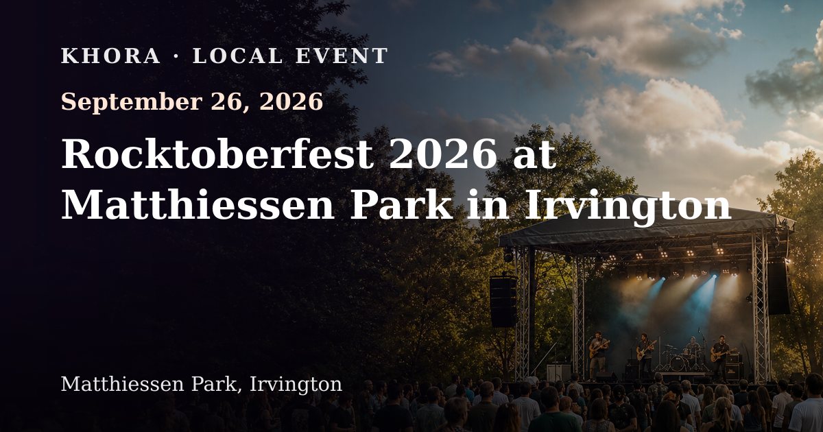 Rocktoberfest 2026 at Matthiessen Park in Irvington — September 26, 2026 — Matthiessen Park, Irvington