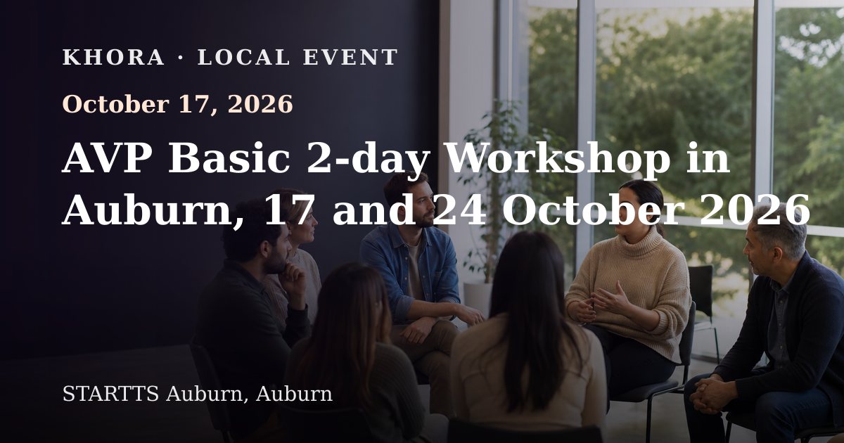 AVP Basic 2-day Workshop in Auburn, 17 and 24 October 2026 — October 17, 2026 — STARTTS Auburn, Auburn