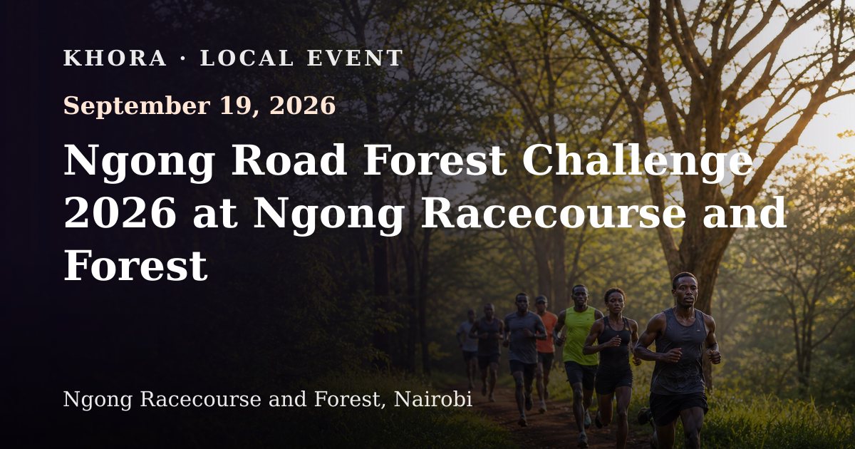 Ngong Road Forest Challenge 2026 at Ngong Racecourse and Forest — September 19, 2026 — Ngong Racecourse and Forest, Nairobi