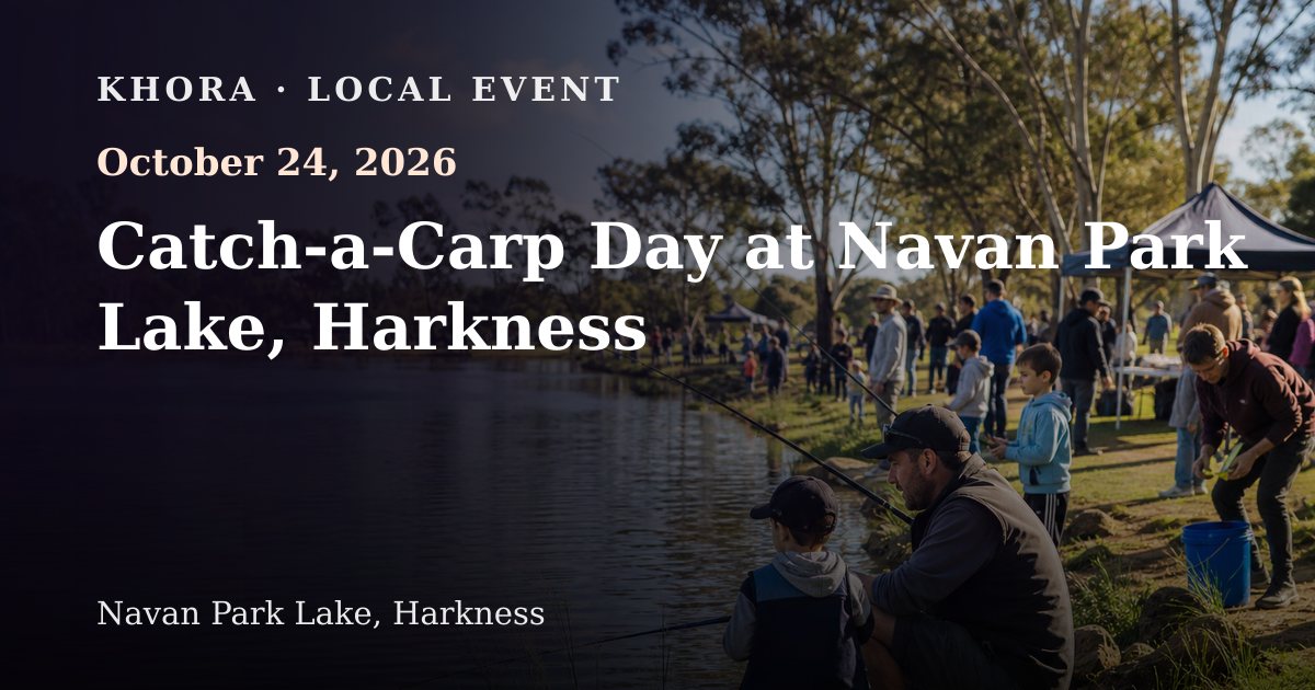 Catch-a-Carp Day at Navan Park Lake, Harkness — October 24, 2026 — Navan Park Lake, Harkness
