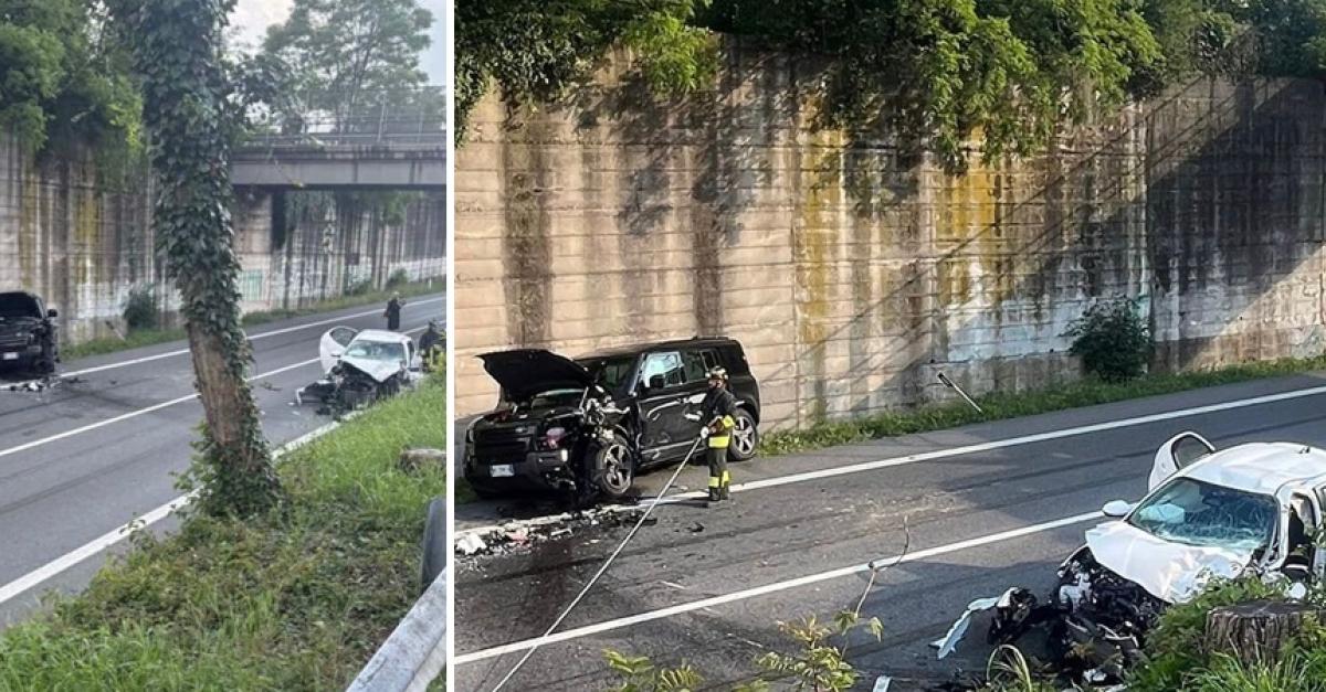 Frontale tra due auto sulla Statale a Darfo Boario Terme: una donna in ospedale, mezzi distrutti