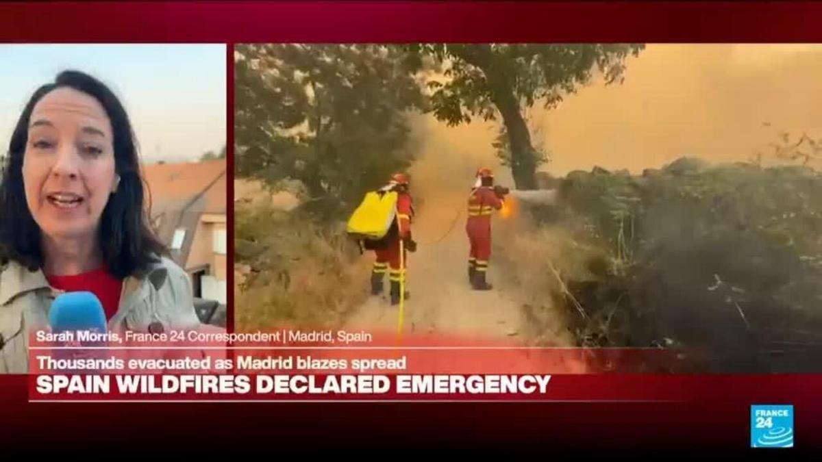 Thousands Evacuated as Historic Wildfires Rage Near Madrid, Firefighters Battle Flames